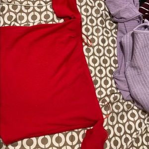 Red crop top never worn